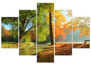Obraz - Pokojná jesenná krajina (150x105 cm)