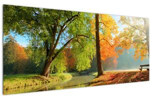 Obraz - Pokojná jesenná krajina (120x50 cm)