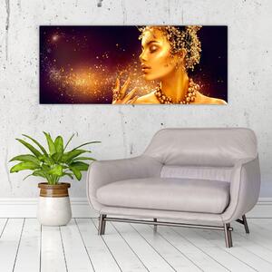 Obraz - Zlatá kráľovná (120x50 cm)