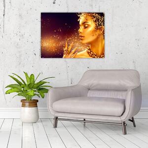Obraz - Zlatá kráľovná (70x50 cm)