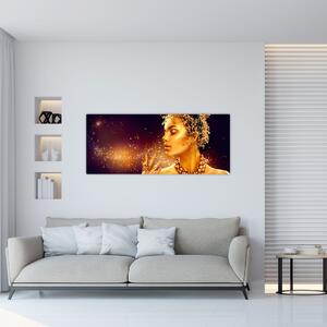Obraz - Zlatá kráľovná (120x50 cm)