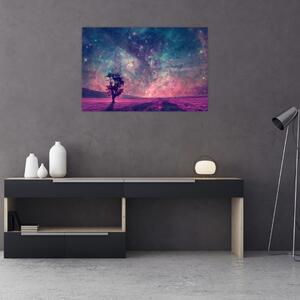 Obraz - Nadpozemská nočná obloha (90x60 cm)