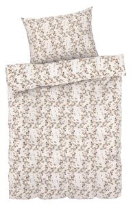 LIVARNO home Posteľná bielizeň z bavlny Renforcé, 140 x 200 cm, 70 x 90 cm (listy/ružová) (100354370)