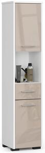 Ak furniture Kúpeľňová skrinka Fin II 30 cm biela/cappuccino lesk