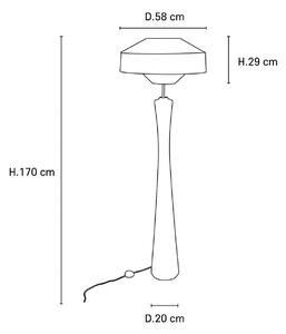 MARKET SET Mokuzaï stojacia lampa 170 cm suna-sivá
