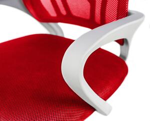 JUMI Kancelárska stolička bielo červená