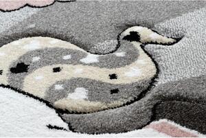 Dywany Łuszczów Detský kusový koberec Petit Unicorn grey kruh - 160x160 (priemer) kruh cm