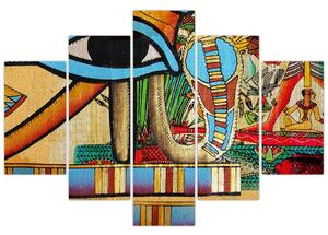 Obraz s egyptskými motívmi (150x105 cm)