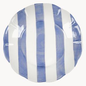 Ručne maľovaný tanier na šalát Stripe