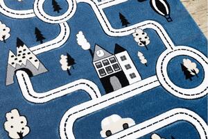 Dywany Łuszczów Detský kusový koberec Petit Town streets blue - 160x220 cm