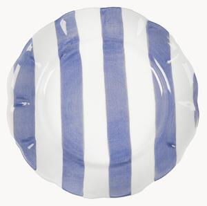 Ručne maľovaný plytký tanier Stripe