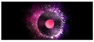 Obraz - Vinylová doska v ružovo-fialových (120x50 cm)