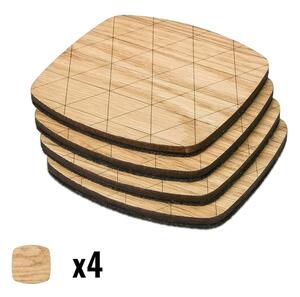 Drevené podtácky na stôl (4ks) - DUB