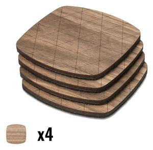 Drevené podtácky na stôl (4ks) - ORECH