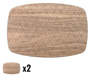 Drevené podtácky pod taniere na stôl M (2ks) - ORECH