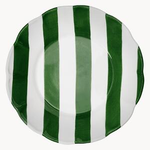 Ručne maľovaný plytký tanier Stripe