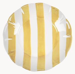 Ručne maľovaný tanier na šalát Stripe