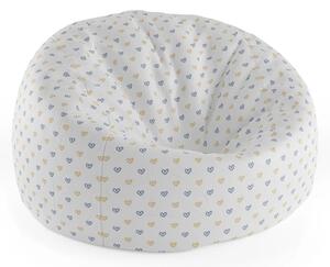 Sablio Sedací vak Cocoon Maľované srdce na bielej - 75 x 45 x 35 cm
