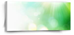 Sablio Obraz Zelená abstrakcia - 110x50 cm