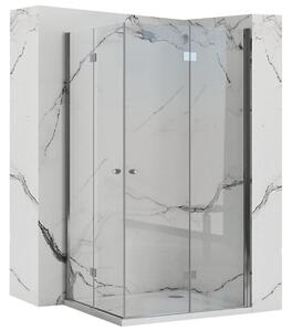 Rea Fold N2 sprchový kút so skladacími dverami 100(dvere) x 70(dvere), 6mm číre sklo, chrómový profil, KPL-07447