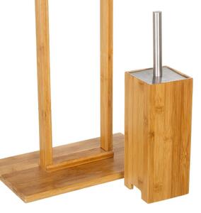 Dekorstudio Bambusový stojan na toaletný papier s toaletnou kefou 381757