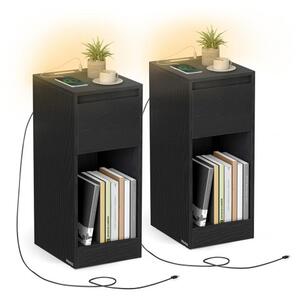 Set dvoch nočných stolíkov s LED osvetlením LET710B01 (2 ks)