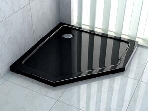 Rea Diamond, sprchovací kút 90x90x200 cm + čierna sprchová vanička, KPL-15622