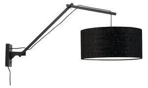 MUZZA NÁSTENNÁ LAMPA ANDES BAMBUS L ČIERNA