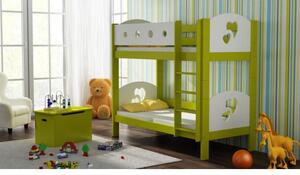 Postieľky a postele - Poschodová detská posteľ - 160x80 cm Bez šuflíka Dodatočná odnímateľná bariéra Sivá