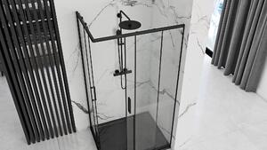 Sprchovací kút REA PUNTO - čierny 80x100