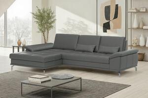 ROHOVÁ SEDAČKA, koža, antracitová Sit & More - Sedačky, Online Only
