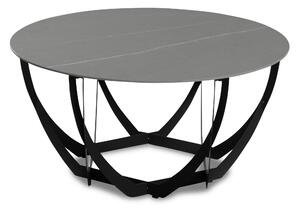 KONFERENČNÝ STOLÍK, sivá, čierna, kov, kameň, 80/80/40 cm Xora - Stolíky do obývačky, Online Only