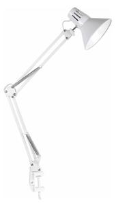 Stolná lampa s klipom WORKER 1xE27/10W/230V biela