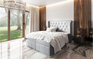 Elegantná čalúnená posteľ Maximo 140x200, šedá