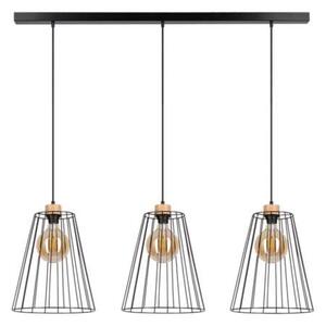 Spot-Light DO19319304 - Luster na lanku ORAZIO 3xE27/60W/230V borovica