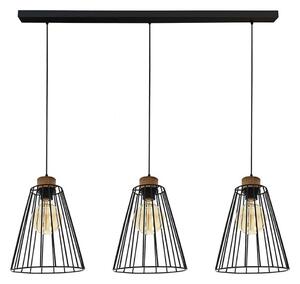 Spot-Light DO19319304 - Luster na lanku ORAZIO 3xE27/60W/230V borovica