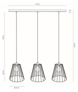 Spot-Light DO19319304 - Luster na lanku ORAZIO 3xE27/60W/230V borovica