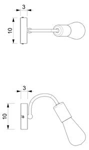 Nástenná lampa DOW 1xE27/60W/230V biela/zlatá