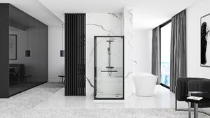 Sprchovací kút REA SPACE IN 90x90 - čierny + vanička Savoy čierna
