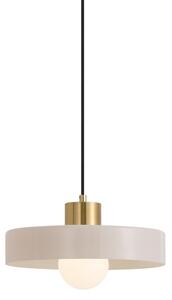Retro závesná lampa mosadzná s bielou pre 1-fázový koľajnicový systém - Iconic Jina