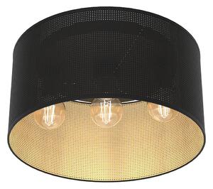 Luster prisadený LOFT SHADE 3xE27/60W/230V čierna/zlatá