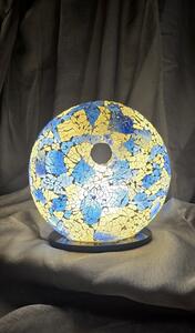 Dizajnová stolná lampa modrá, 25 cm