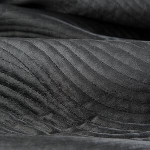 Dekorstudio Zamatový prehoz na posteľ NKL-03 v čiernej farbe Rozmer prehozu (šírka x dĺžka): 170x210cm