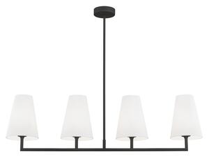 Argon 1831 - Luster na tyči SAFIANO 4xE27/15W/230V čierna