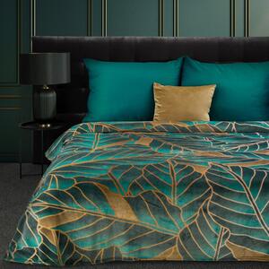 Dekorstudio Deka LILI1 s botanickým vzorom 150x200cm - tyrkysová Rozmer deky: 150x200cm