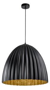 Luster na lanku TELMA 1xE27/60W/230V pr. 70 cm čierna/zlatá