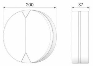 LED vonkajšie nástenné svietidlo ALBION, 20 W, 20 × 3,7 cm, IP65, čierne (ALBION-20W 3CCT IP65 BLACK)