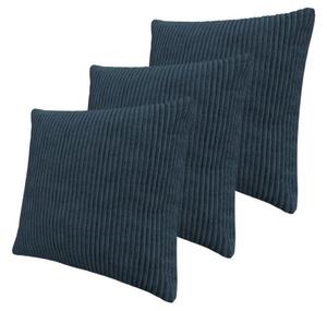 Set 3x dekoratívny vankúš 50x50 cm ZANE - tmavý modrý