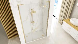 Sprchové dvere Rea Hugo 100 Gold Brush + Sprchová zástena 30