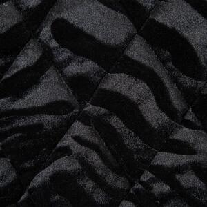 Dekorstudio Zamatový prehoz na posteľ KRISTIN3 v čiernej farbe Rozmer prehozu (šírka x dĺžka): 220x240cm
